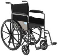 Invacare Veranda Wheelchair 18" x 16" with Permanent Arms and Footrests