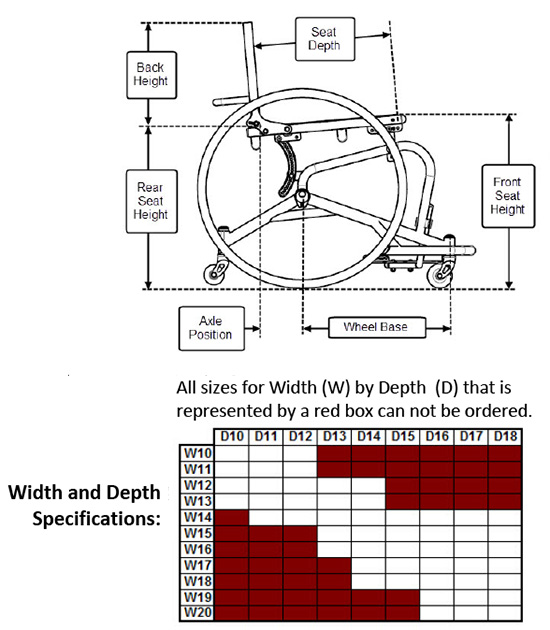 Top End Pro Basketball Wheelchair - Seat Depth