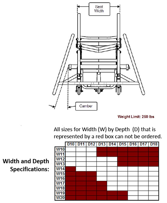 Top End Pro Basketball Wheelchair - Seat Width