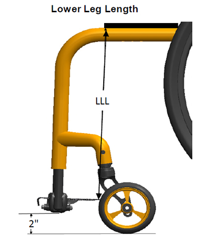 Quickie Xenon² Folding Wheelchair - Lower Leg Length