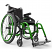 Helio A6 Lightweight Folding Wheelchair - Monster Green