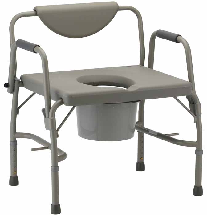 Nova Heavy Duty Commode with Extra Wide Seat & Drop Arms