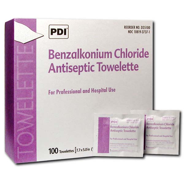 Benzalkonium Antiseptic Towelettes