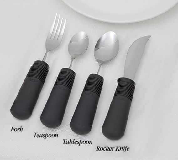 Eating Utensils Set - Fork, 2 Spoons, Rocker Knife