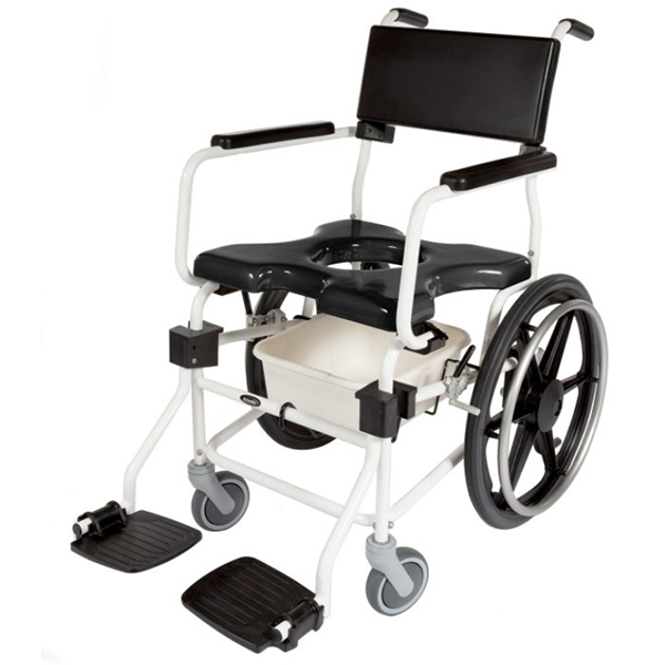 ACTIVEAID 600 Series Stainless Steel Shower/Commode Chair w/20" Wheels