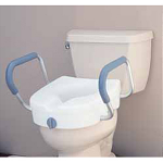 Locking Raised Toilet Seat with Arms