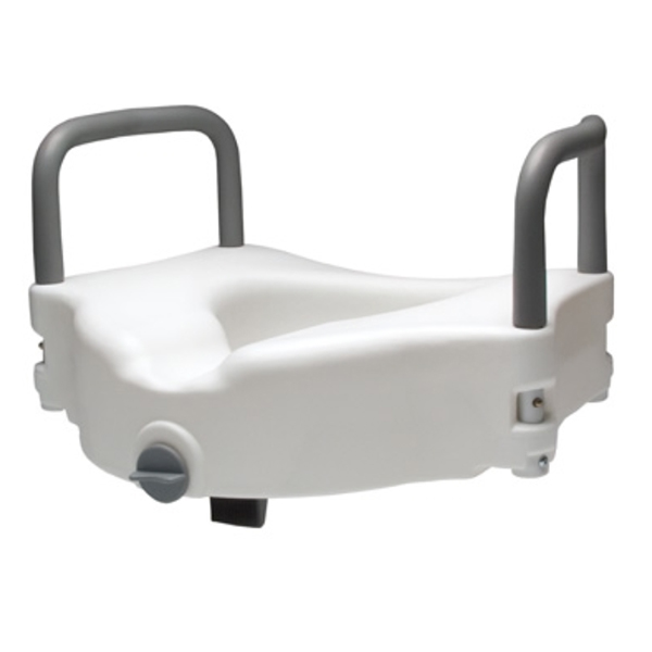 Lumex Locking Raised Toilet Seat w/ Removable Arms