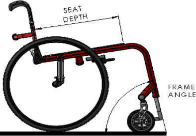 Quickie Nitrun Ultra-Lightweight Wheelchair - Seat Depth